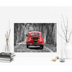 Classic small car - Red poster