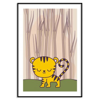 Tecknat lejon - Affisch till barnrum Tecknat lejon - Affisch till barnrum