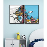 Cute monsters - Two piece kids poster