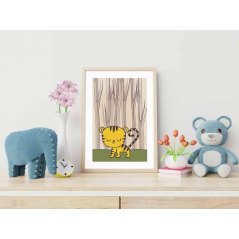 Tecknat lejon - Affisch till barnrum Tecknat lejon - Affisch till barnrum