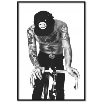 Trendy tattoo bike poster