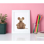 Brown teddybear - Cute kids poster