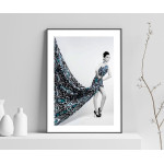 Turkos retro klänning - Fashion plansch