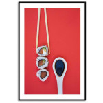 Sushi chopsticks - Simple red food poster