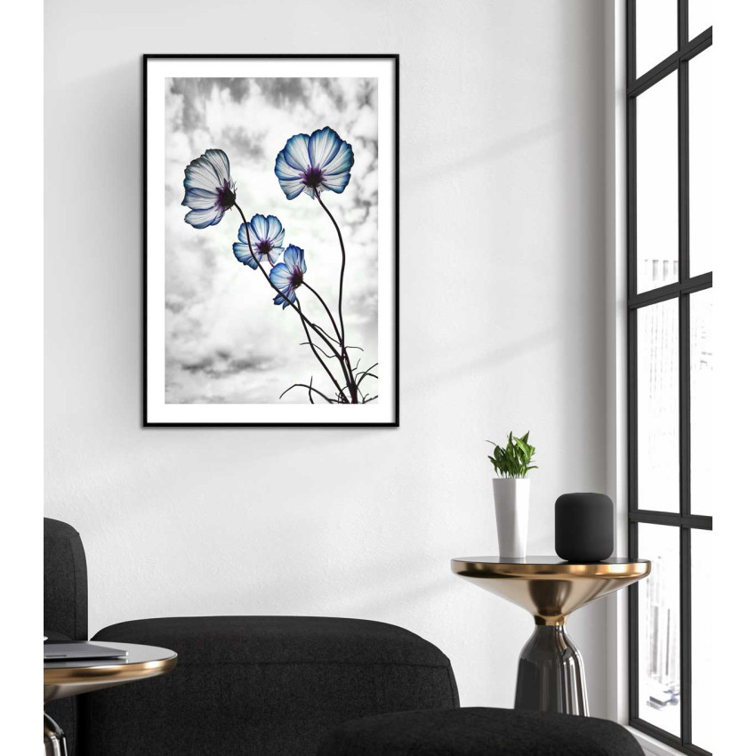 Blue flowers - Simple poster