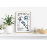 Blue flowers - Simple poster