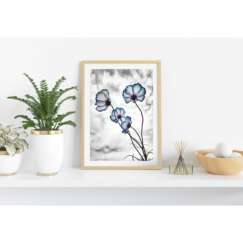 Blue flowers - Simple poster