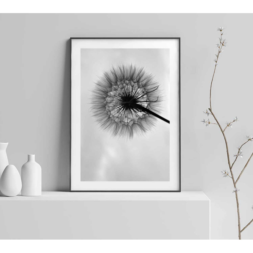 Flower - Black and White Poster