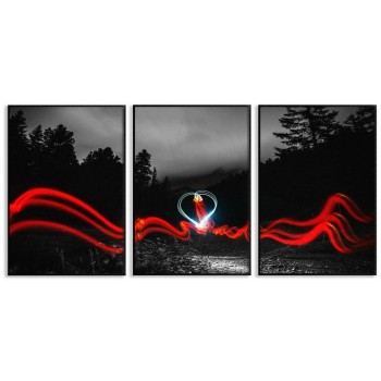 Hjärtats ljussken - Magiskt skogsmotiv i tre delar Hjärtats ljussken - Magiskt skogsmotiv i tre delar