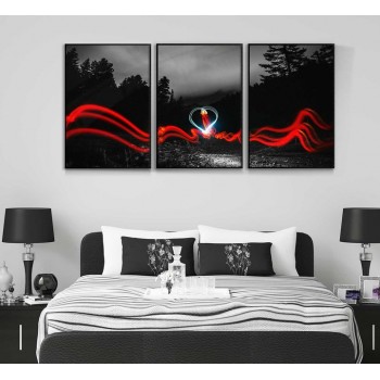 Hjärtats ljussken - Magiskt skogsmotiv i tre delar Hjärtats ljussken - Magiskt skogsmotiv i tre delar