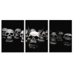 Skulls in a row - Three piece poster - SwedeArts