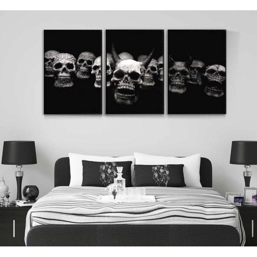 Skulls in a row - Three piece poster - SwedeArts