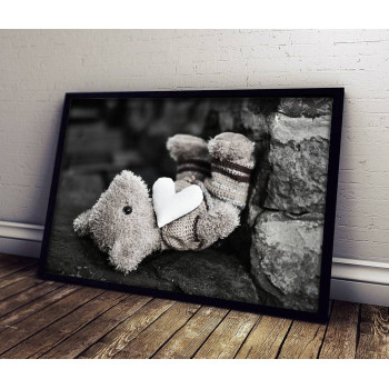 Teddy Bear & Heart - Poster