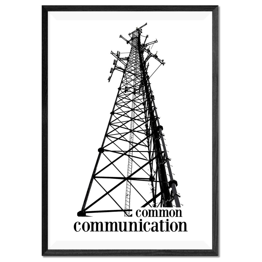 Common Communication - Black and White Poster