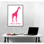 Pink Giraffe - Simple poster