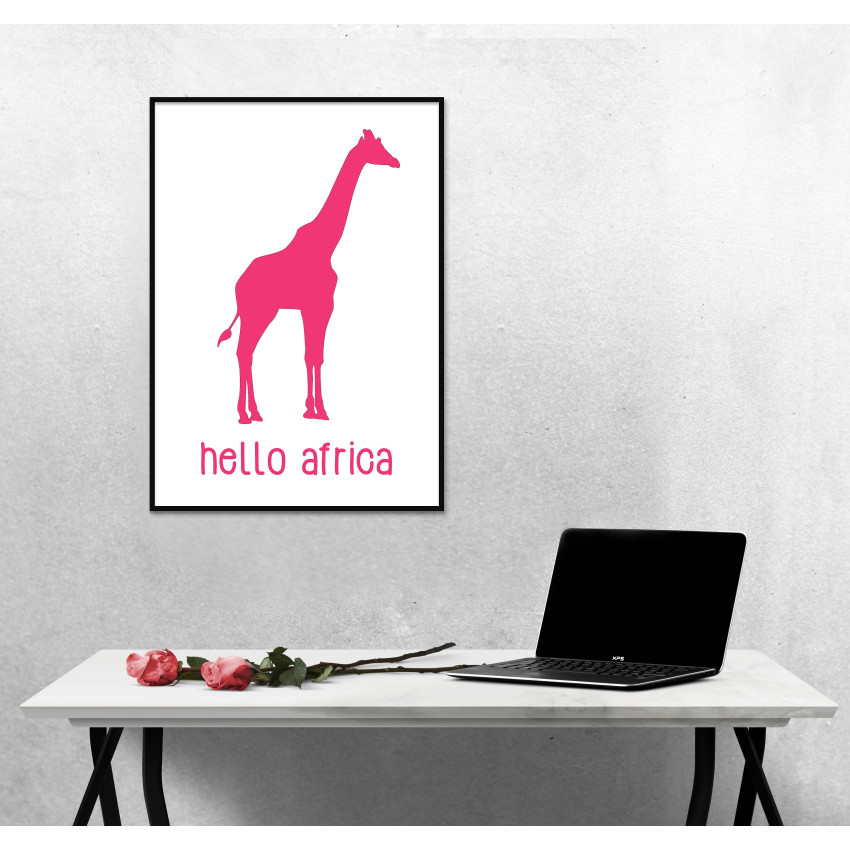 Pink Giraffe - Simple poster