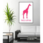 Pink Giraffe - Simple poster