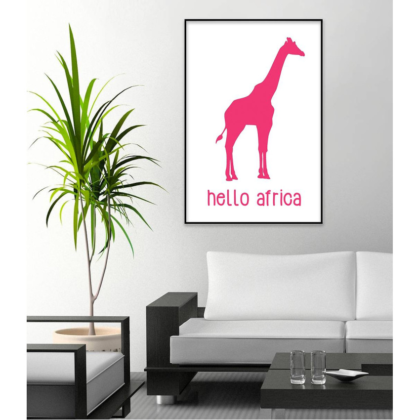 Pink Giraffe - Simple poster