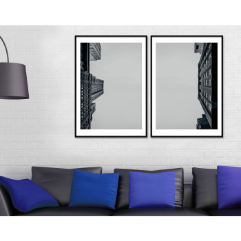 New York Street - Two Piece B/W Poster