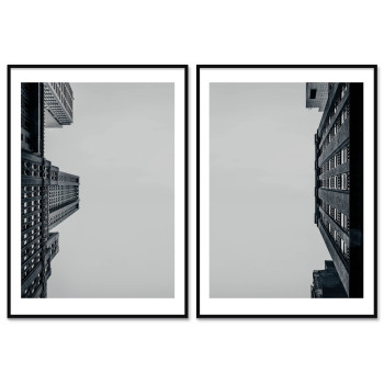 New York Street - Two Piece B/W Poster