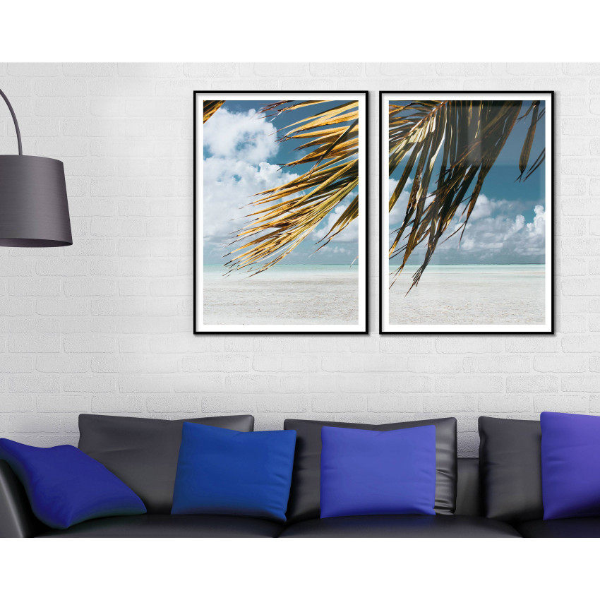 Palm trees by the Beach - Two Piece Poster