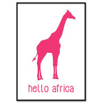Pink Giraffe - Simple poster
