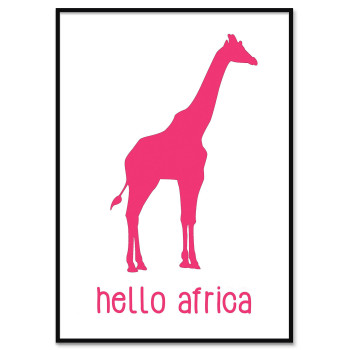 Pink Giraffe - Simple poster
