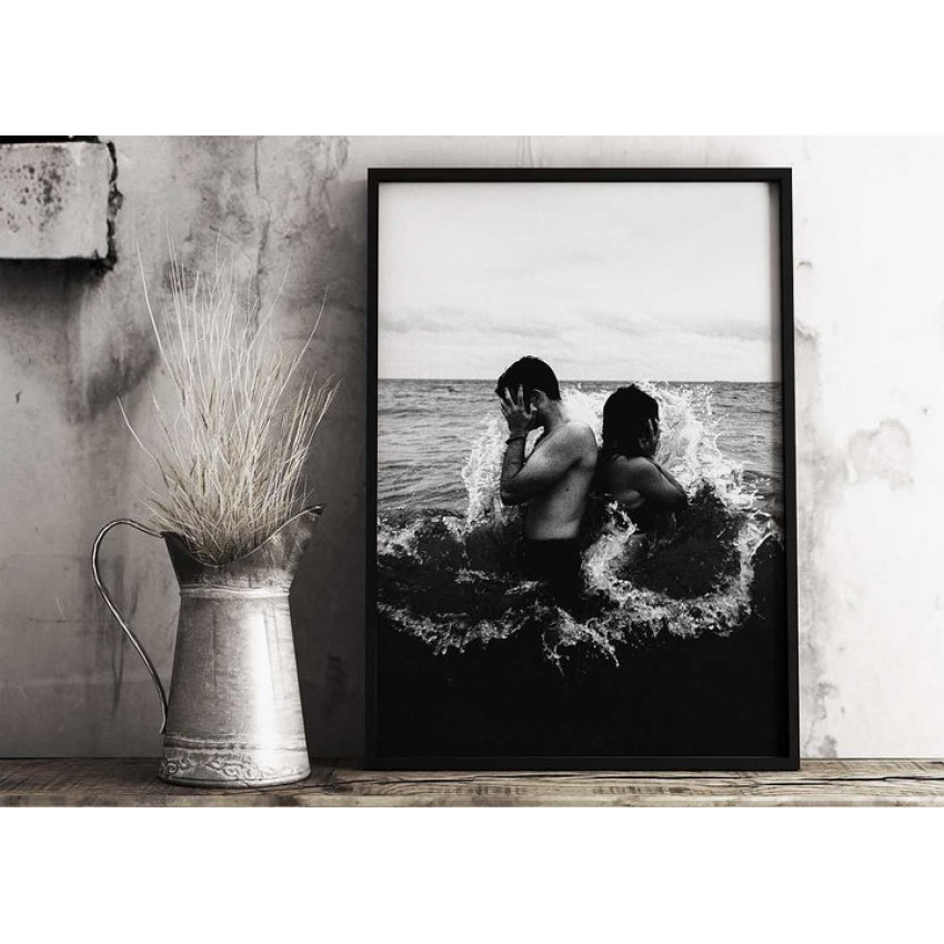 Kärlek till havet - Svartvit & trendig poster