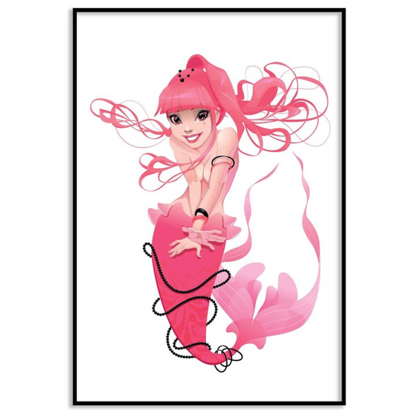 Rosa sjöjungfru - Söt barntavla