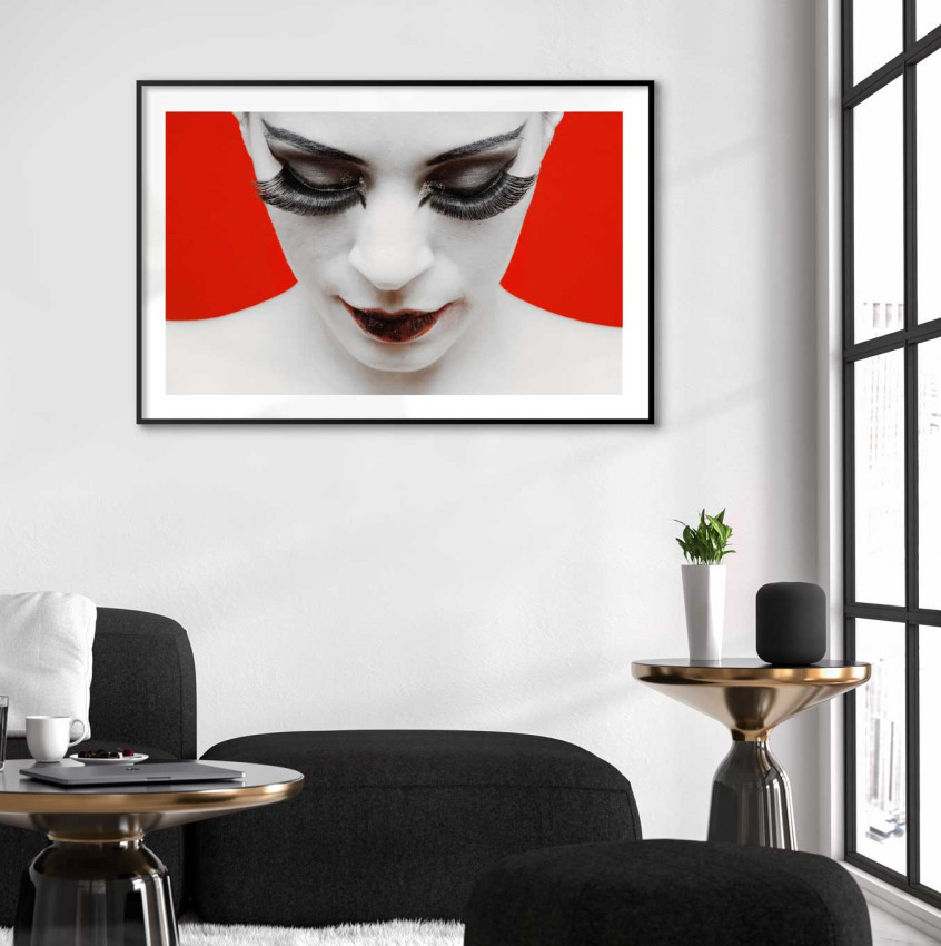 Eyelash this - Svartvit/röd poster - SwedeArts
