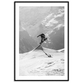 Snowboard in the mountains - Extreme sports poster