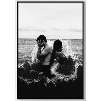 Kärlek till havet - Svartvit & trendig poster
