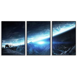 Space and earth - Three piece poster