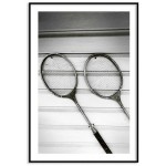 Badminton rackets - Retro sport poster