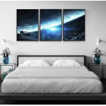 Space and earth - Three piece poster