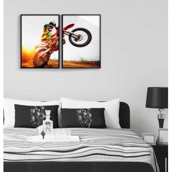 Extreme motocross- Poster in two pieces