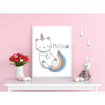 Personlig barntavla - Söt liten unicorn