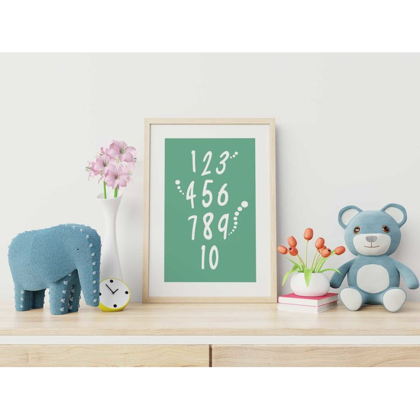 Siffror 1-10 - Enkel pedagogisk barntavla