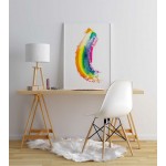 Regnbåge i oljefärg - Färgglad & enkel poster