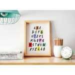 Svenska alfabetet - Enkel pedagogisk barntavla