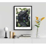 Alligator's profile - Green poster