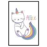 Personlig barntavla - Söt liten unicorn