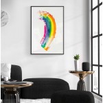 Regnbåge i oljefärg - Färgglad & enkel poster