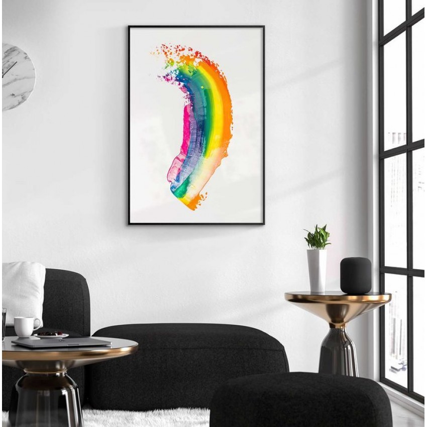 Regnbåge i oljefärg - Färgglad & enkel poster