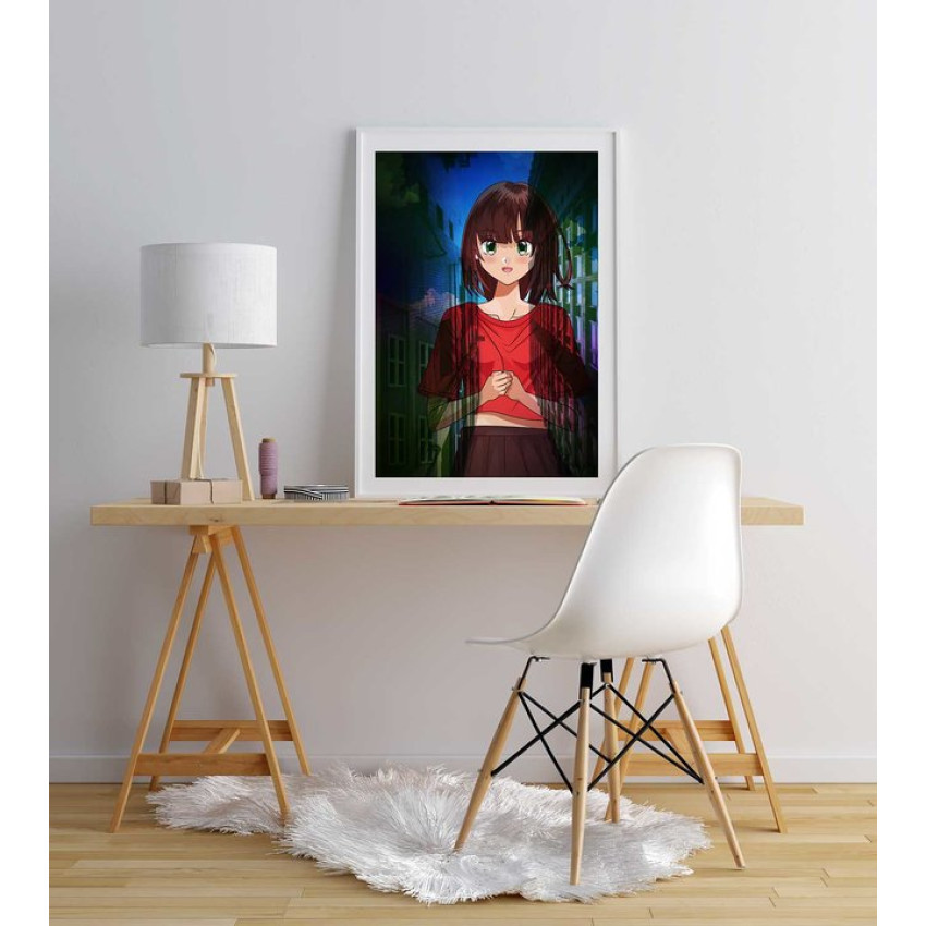 Anime girl - Simple & colorful kids poster