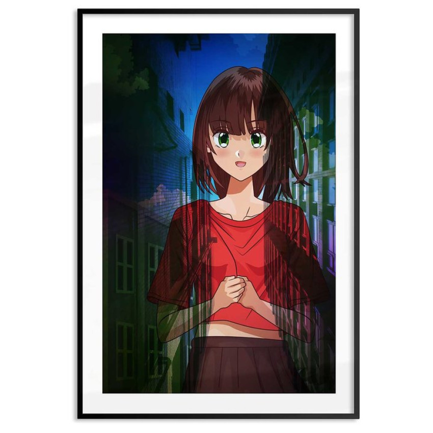Anime girl - Simple & colorful kids poster