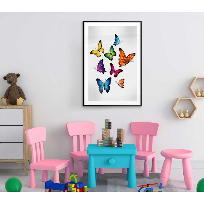 Butterflies - Simple & colorful kids poster