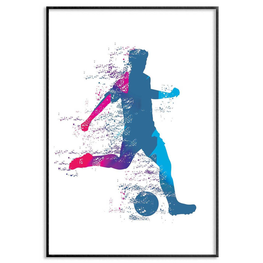 Abstract soccer player - Sports poster - SwedeArts