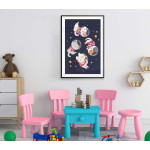 Cute kitten astronauts - Kids poster