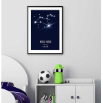 Lejonet poster - Personlig födelsetavla med stjärntecken